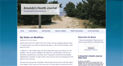 Desktop Screenshot of amandashealthjournal.com